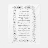 The Lord's Prayer Fleece Blanket Bible Verse Gift Deken (Voorkant)