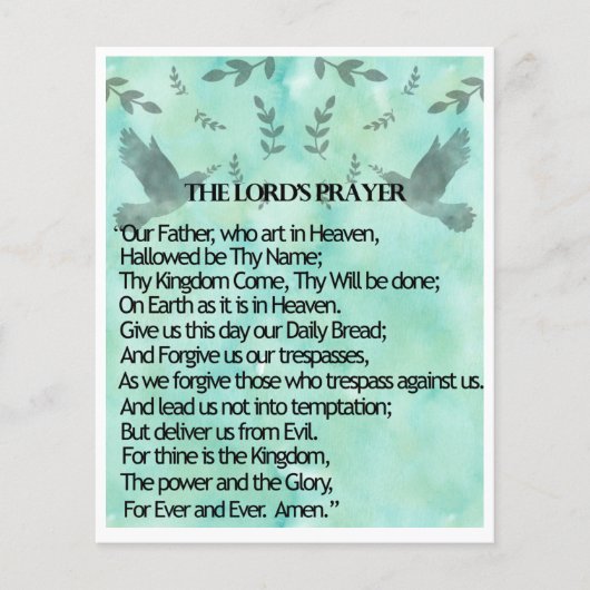 The Lord's Prayer Flyer (Voorkant)