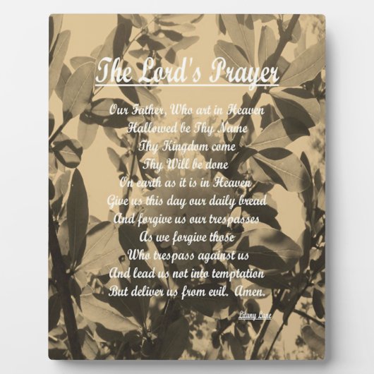 The Lords Prayer Fotoplaat (Voorkant)