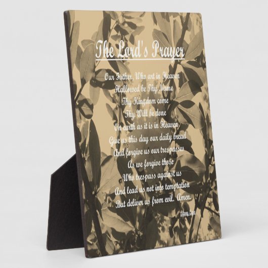 The Lords Prayer Fotoplaat (Zijkant)