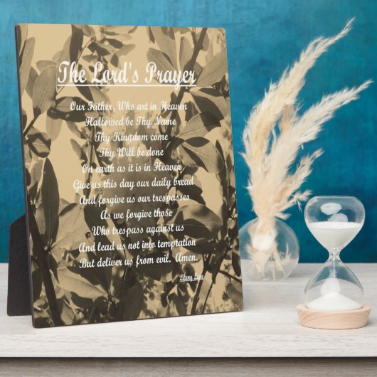 The Lords Prayer Fotoplaat (Zijkant)