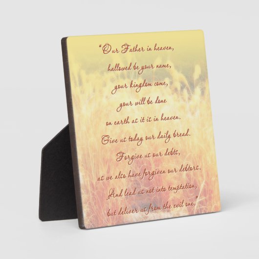 The Lord's Prayer Fotoplaat (Voorkant)