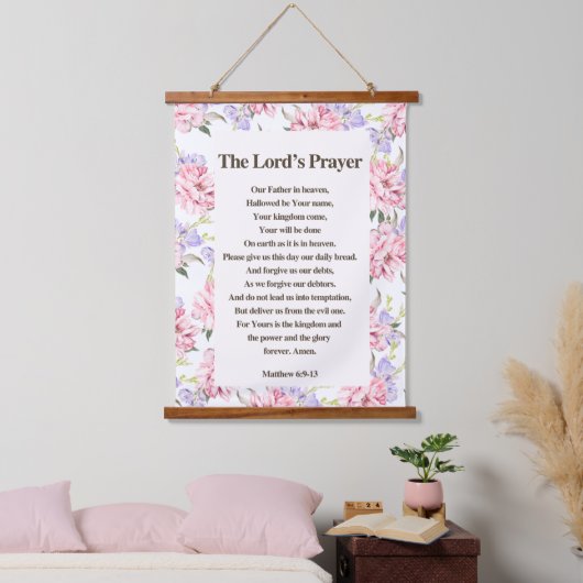The Lord's Prayer Hangend Wandkleed (Slaapkamer)