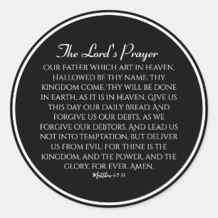 The Lord's Prayer Hope Ronde Sticker