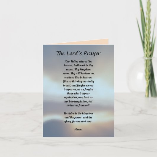 The Lord's Prayer Kaart (Voorkant)