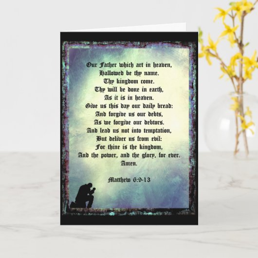 The Lord's Prayer Kaart (Gele Bloem)
