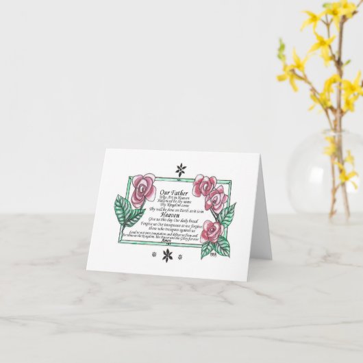 The Lord's Prayer Kaart (Gele Bloem)