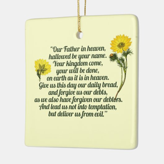 The Lords Prayer Keramisch Ornament (Links)