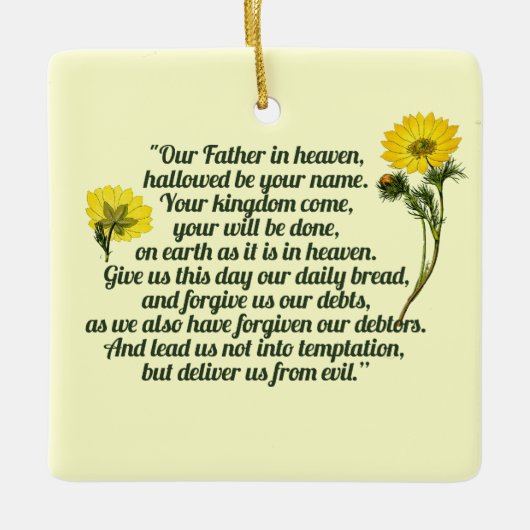 The Lords Prayer Keramisch Ornament (Voorkant)