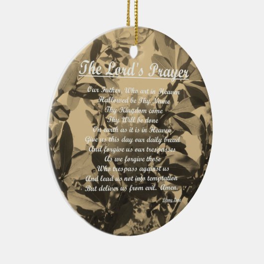 The Lords Prayer Keramisch Ornament (Rechts)