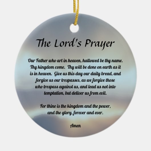 The Lord's Prayer Keramisch Ornament (Voorkant)
