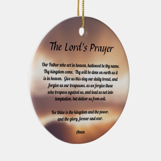 The Lord's Prayer Keramisch Ornament (Rechts)