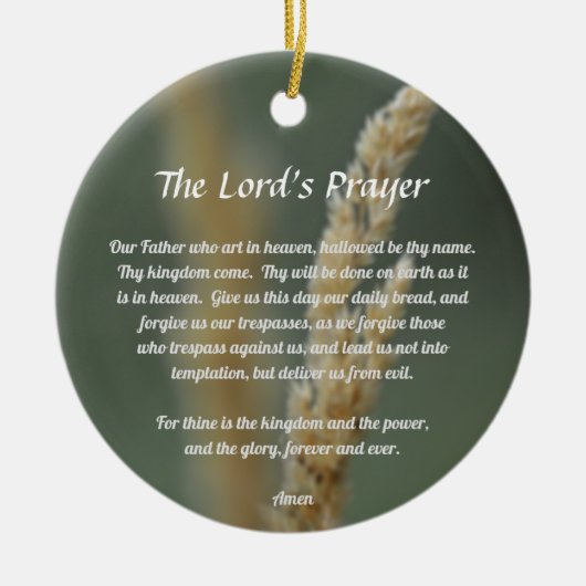 The Lord's Prayer Keramisch Ornament (Voorkant)