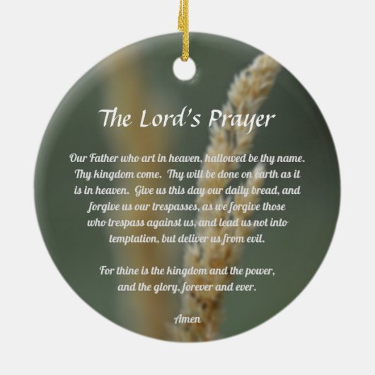 The Lord's Prayer Keramisch Ornament (Achterkant)