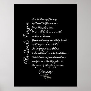 The Lord's Prayer Leaf Art Christelijk Poster