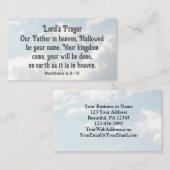 The Lord's Prayer, Matthew 6:9-10 Bijbelverse Visitekaartje (Voorkant / Achterkant)