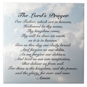 The Lord's Prayer, Matthew 6:9-13 Bijbelverse Tegeltje