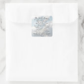 The Lord's Prayer, Matthew 6:9-13 Bijbelverse Vierkante Sticker (Tas)