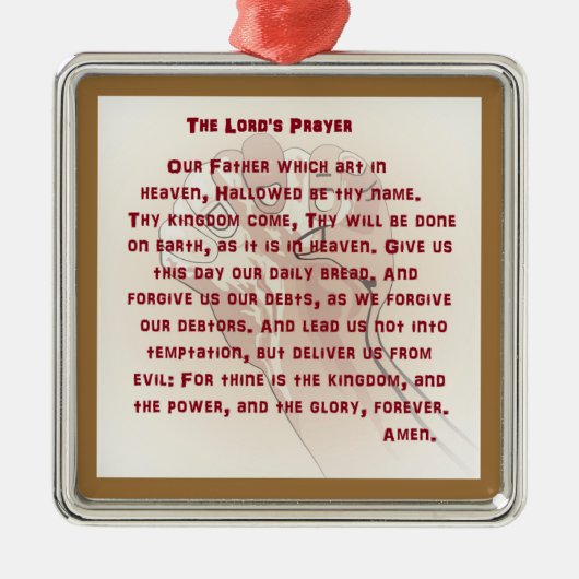 The Lord's Prayer Metalen Ornament (Voorkant)