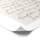 The Lord's Prayer Minimal Boho Beige Arch Script Poster (Hoek)