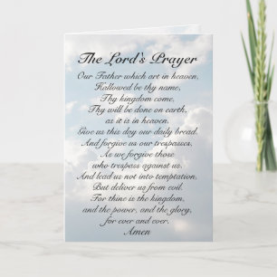 The Lord's Prayer, Onze vader die in de hemel kuns Kaart