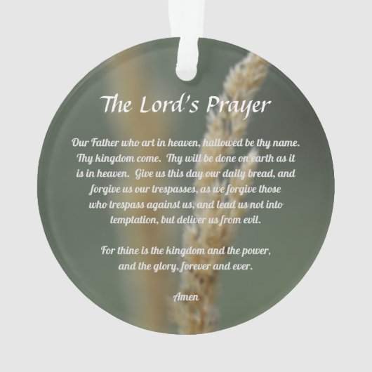 The Lord's Prayer Ornament (achterkant)