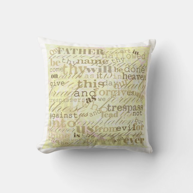 The Lord's Prayer Pillow Kussen (Voorkant)
