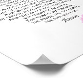 The Lord's Prayer Pink Floral, van Matthew 6:9-13 Poster (Hoek)