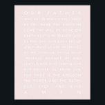 The Lord's Prayer Pink Poster<br><div class="desc">The Lord's Prayer Pink</div>