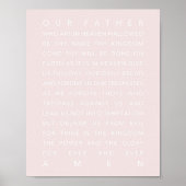 The Lord's Prayer Pink Poster (Voorkant)