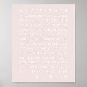 The Lord's Prayer Pink Poster