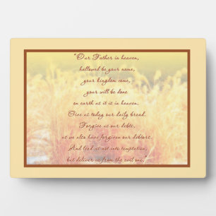 The Lord's Prayer Plaque Fotoplaat