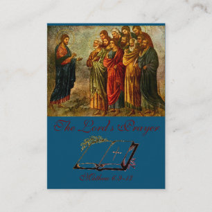 The Lord's Prayer - Prayer Card (Flat) Visitekaartje