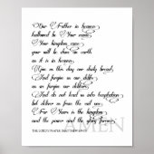 The Lord's Prayer Print (Voorkant)