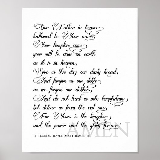 The Lord's Prayer Print (Voorkant)