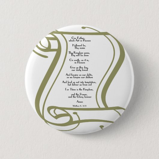 The Lords Prayer Ronde Button 5,7 Cm (Voorkant)