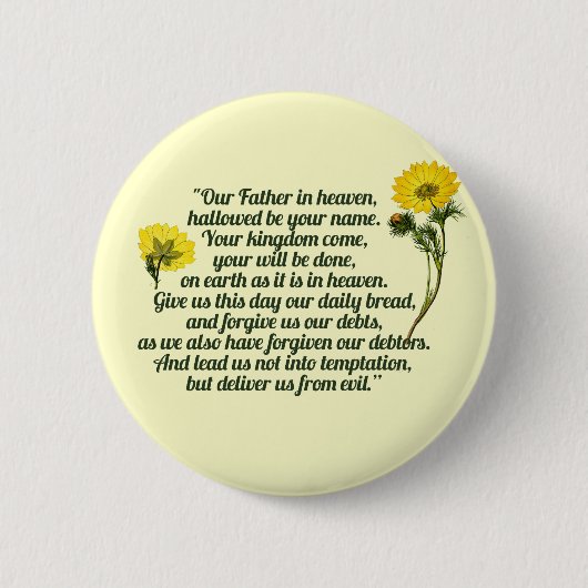 The Lords Prayer Ronde Button 5,7 Cm (Voorkant)