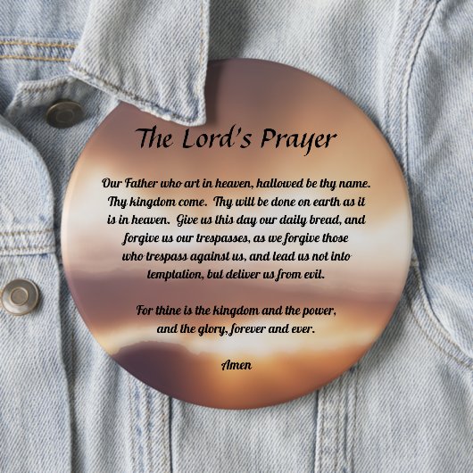 The Lord's Prayer Ronde Button 6,0 Cm (In situ)