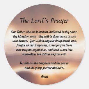 The Lord's Prayer Ronde Sticker