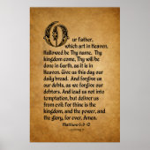 The Lord's Prayer (Scripture: Matthew 6:9-13) Poster (Voorkant)