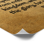 The Lord's Prayer (Scripture: Matthew 6:9-13) Poster (Hoek)