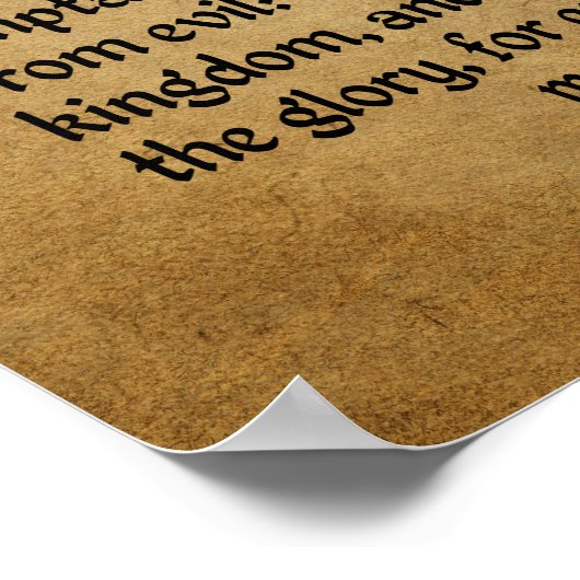 The Lord's Prayer (Scripture: Matthew 6:9-13) Poster (Hoek)