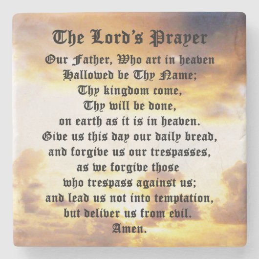 The Lord's Prayer, Sunrise, Marble Onderzetter (Voorkant)