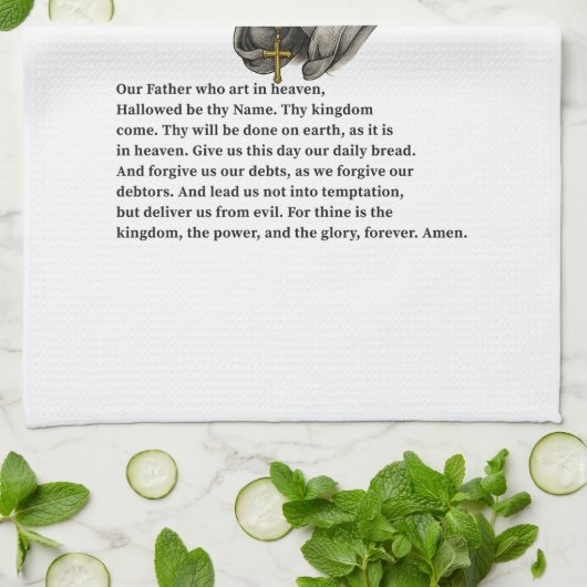 The Lord's Prayer Theedoek (Gevouwen)