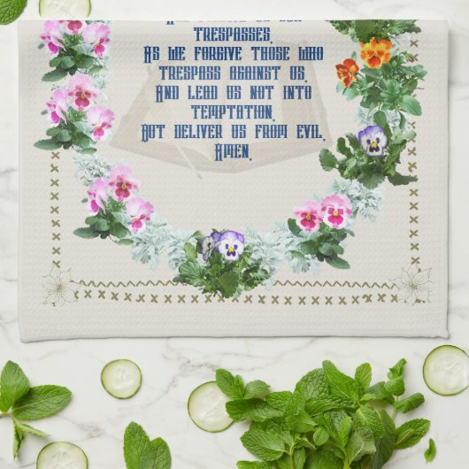 The Lord's Prayer Theedoek (Gevouwen)