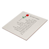 THE LORD'S PRAYER TILE TEGELTJE (Zijkant)