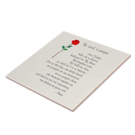 THE LORD'S PRAYER TILE TEGELTJE (Zijkant)