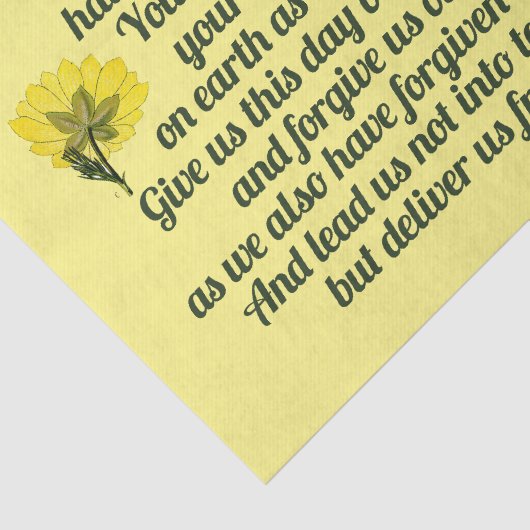 The Lords Prayer Tissuepapier (Detail)