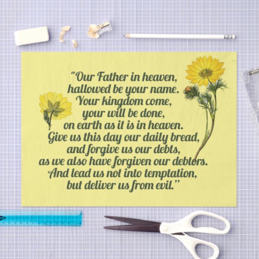 The Lords Prayer Tissuepapier (Craft)