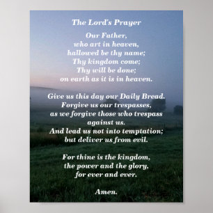 The Lord's Prayer - Traditional Version Poster